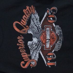 Harley-Davidson Black Superior Quality Est. 1903 Short Sleeve Tee Mens Large